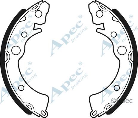 APEC SHU368 - Комплект спирачна челюст vvparts.bg