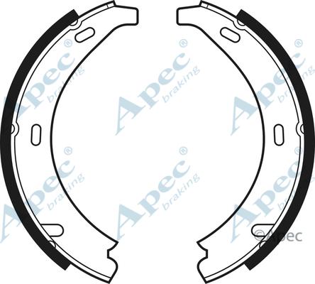 APEC SHU363 - Комплект спирачна челюст, ръчна спирачка vvparts.bg