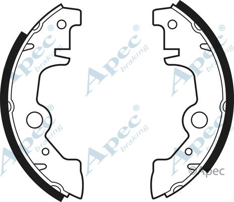 APEC SHU36 - Комплект спирачна челюст vvparts.bg