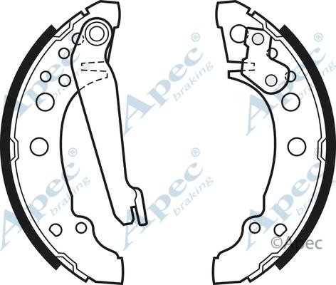 APEC SHU300 - Комплект спирачна челюст vvparts.bg