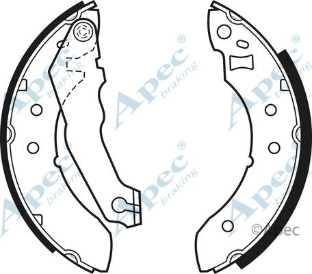 APEC SHU307 - Комплект спирачна челюст vvparts.bg