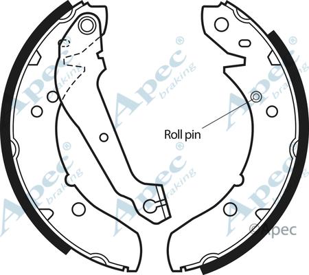 APEC SHU310 - Комплект спирачна челюст vvparts.bg