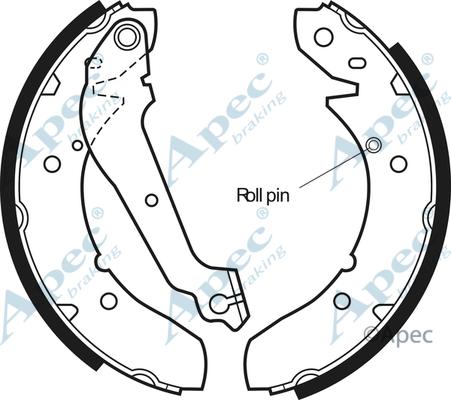 APEC SHU311 - Комплект спирачна челюст vvparts.bg