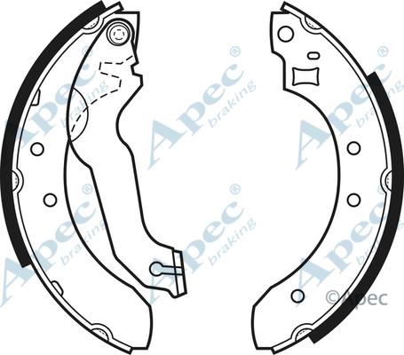 APEC SHU313 - Комплект спирачна челюст vvparts.bg