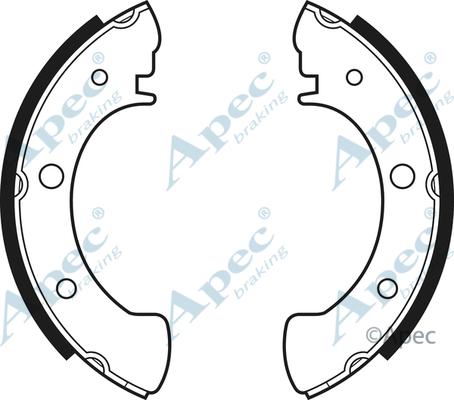 APEC SHU317 - Комплект спирачна челюст vvparts.bg