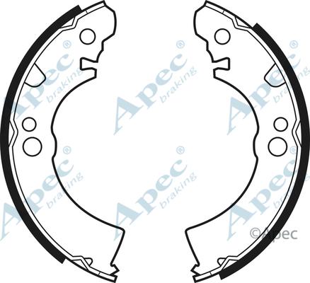 APEC SHU330 - Комплект спирачна челюст vvparts.bg