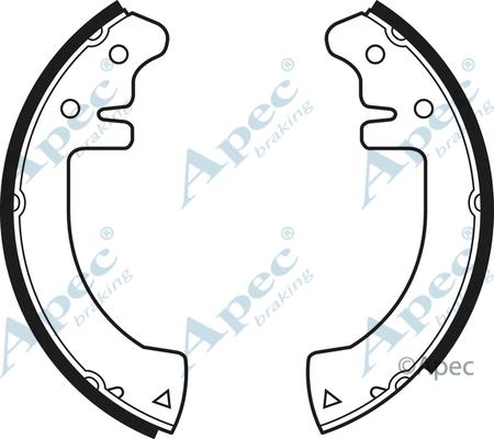 APEC SHU33 - Комплект спирачна челюст vvparts.bg