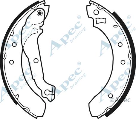 APEC SHU325 - Комплект спирачна челюст vvparts.bg