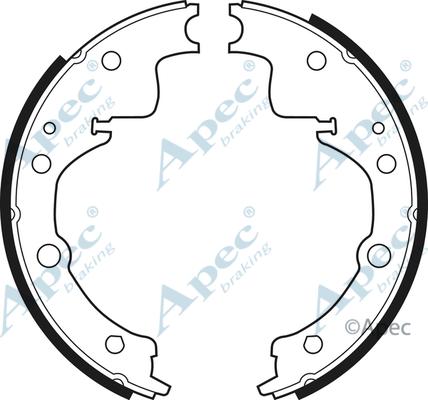 APEC SHU377 - Комплект спирачна челюст vvparts.bg