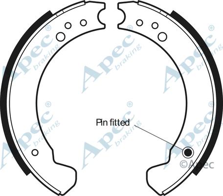 APEC SHU267 - Комплект спирачна челюст vvparts.bg