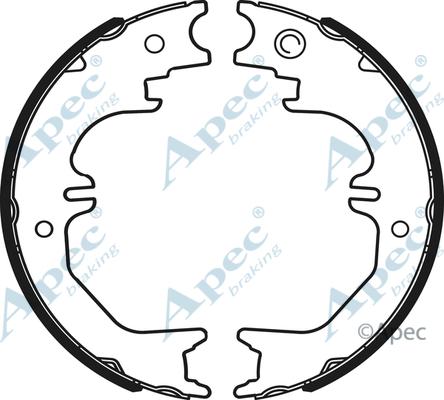 APEC SHU796 - Комплект спирачна челюст, ръчна спирачка vvparts.bg
