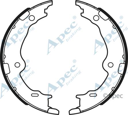 APEC SHU792 - Комплект спирачна челюст, ръчна спирачка vvparts.bg