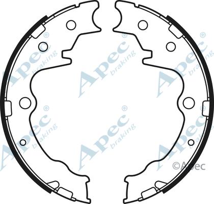 APEC SHU745 - Комплект спирачна челюст, ръчна спирачка vvparts.bg