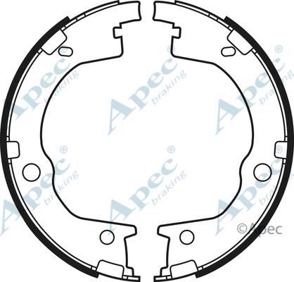 APEC SHU746 - Комплект спирачна челюст, ръчна спирачка vvparts.bg