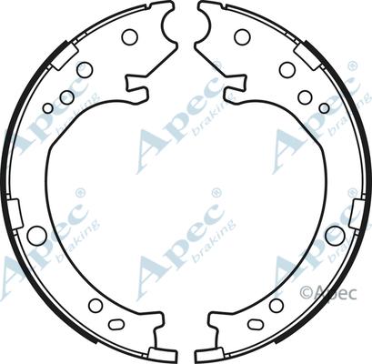 APEC SHU741 - Комплект спирачна челюст, ръчна спирачка vvparts.bg