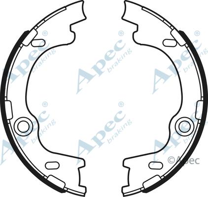 APEC SHU747 - Комплект спирачна челюст, ръчна спирачка vvparts.bg