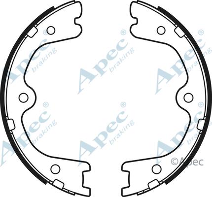APEC SHU750 - Комплект спирачна челюст, ръчна спирачка vvparts.bg