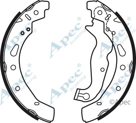 APEC SHU769 - Комплект спирачна челюст vvparts.bg