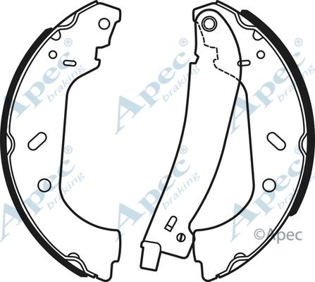 APEC SHU768 - Комплект спирачна челюст vvparts.bg