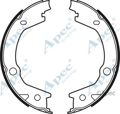 APEC SHU763 - Комплект спирачна челюст, ръчна спирачка vvparts.bg