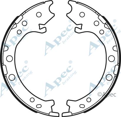 APEC SHU762 - Комплект спирачна челюст, ръчна спирачка vvparts.bg