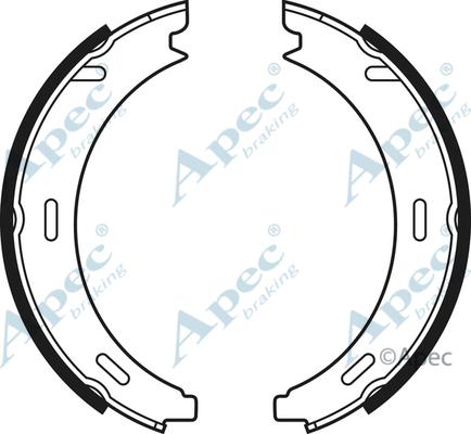 APEC SHU705 - Комплект спирачна челюст, ръчна спирачка vvparts.bg