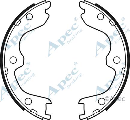 APEC SHU706 - Комплект спирачна челюст, ръчна спирачка vvparts.bg