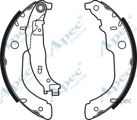 APEC SHU711 - Комплект спирачна челюст vvparts.bg