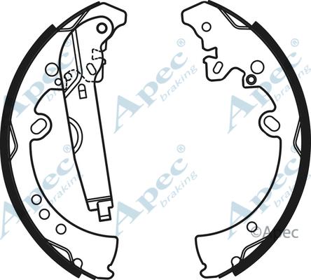 APEC SHU785 - Комплект спирачна челюст vvparts.bg