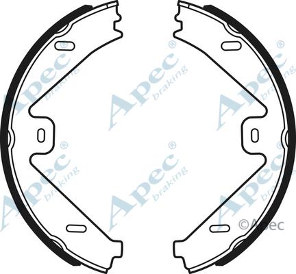 APEC SHU734 - Комплект спирачна челюст, ръчна спирачка vvparts.bg