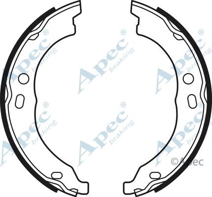 APEC SHU721 - Комплект спирачна челюст, ръчна спирачка vvparts.bg