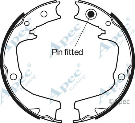 APEC SHU776 - Комплект спирачна челюст, ръчна спирачка vvparts.bg