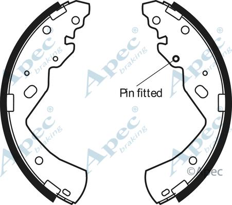 APEC SHU777 - Комплект спирачна челюст vvparts.bg