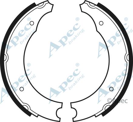 APEC SHU7 - Комплект спирачна челюст vvparts.bg