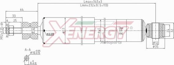 AP XENERGY X453344 - Амортисьор vvparts.bg