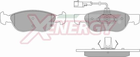 AP XENERGY X40573 - Комплект спирачно феродо, дискови спирачки vvparts.bg