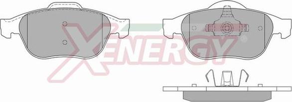 AP XENERGY X40817 - Комплект спирачно феродо, дискови спирачки vvparts.bg