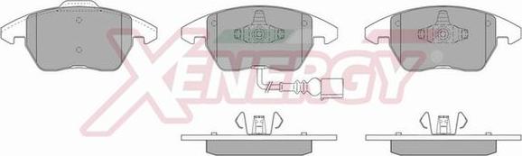 AP XENERGY X40888 - Комплект спирачно феродо, дискови спирачки vvparts.bg