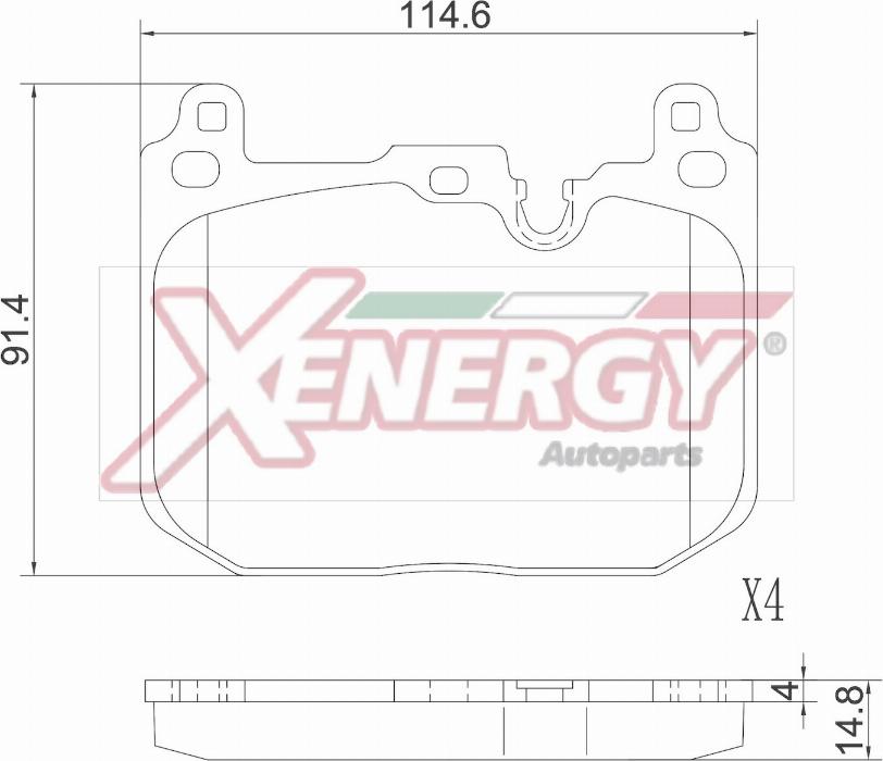 AP XENERGY X41413 - Комплект спирачно феродо, дискови спирачки vvparts.bg