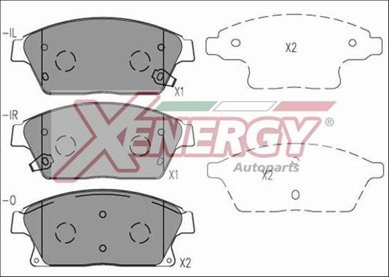 AP XENERGY X41078 - Комплект спирачно феродо, дискови спирачки vvparts.bg