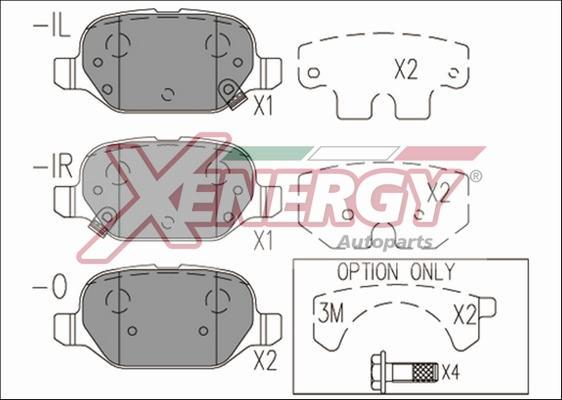 AP XENERGY X41193 - Комплект спирачно феродо, дискови спирачки vvparts.bg