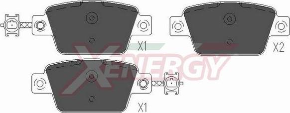 AP XENERGY X41164 - Комплект спирачно феродо, дискови спирачки vvparts.bg