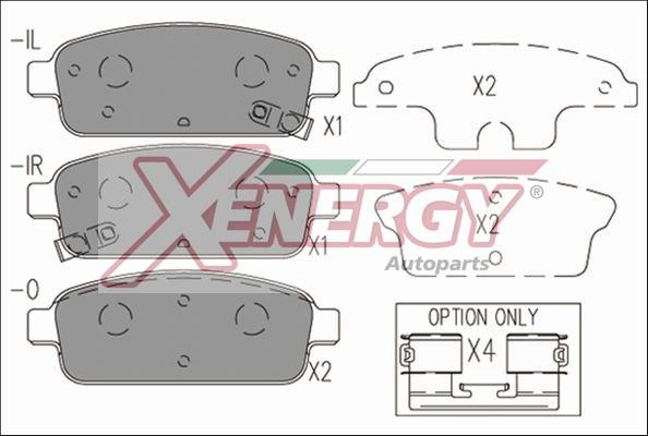 AP XENERGY X41166 - Комплект спирачно феродо, дискови спирачки vvparts.bg