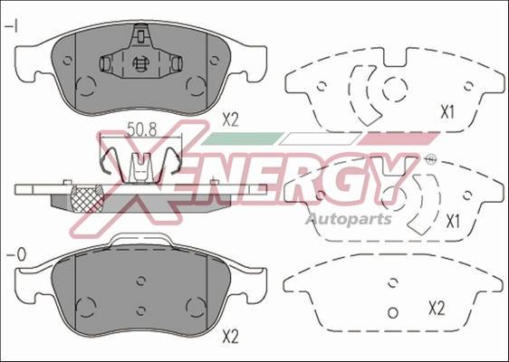 AP XENERGY X41168 - Комплект спирачно феродо, дискови спирачки vvparts.bg