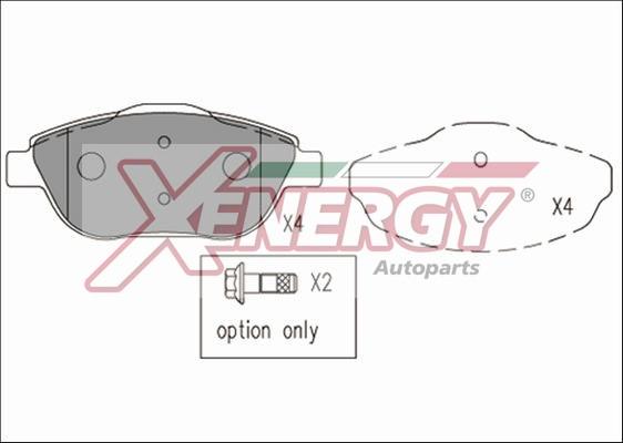 AP XENERGY X41167 - Комплект спирачно феродо, дискови спирачки vvparts.bg