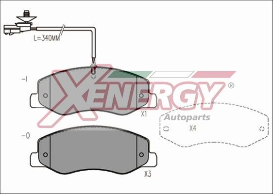 AP XENERGY X41180 - Комплект спирачно феродо, дискови спирачки vvparts.bg