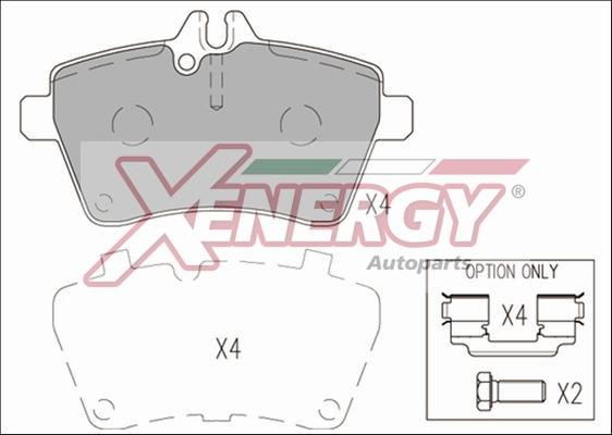 AP XENERGY X41188 - Комплект спирачно феродо, дискови спирачки vvparts.bg