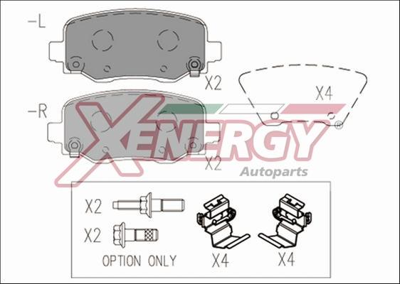 AP XENERGY X41176 - Комплект спирачно феродо, дискови спирачки vvparts.bg