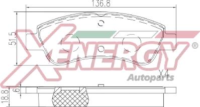 AP XENERGY X41399 - Комплект спирачно феродо, дискови спирачки vvparts.bg