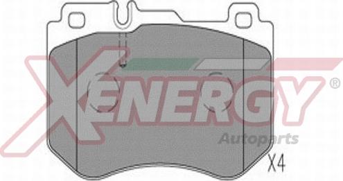 AP XENERGY X41340 - Комплект спирачно феродо, дискови спирачки vvparts.bg